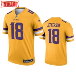 Minnesota Vikings Justin Jefferson Gold Inverted Limited Jersey