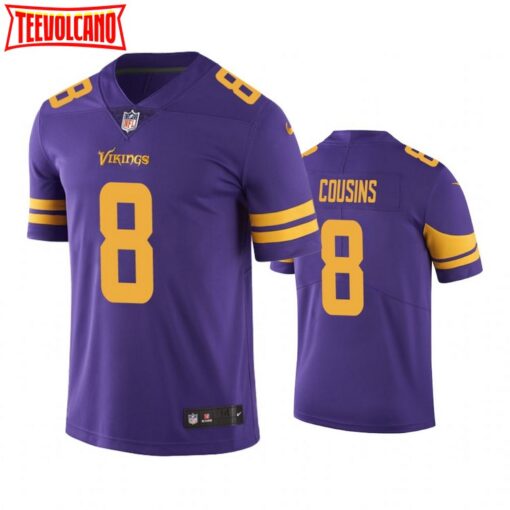 Minnesota Vikings Kirk Cousins Purple Color Rush Jersey