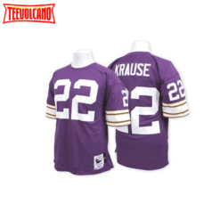 Minnesota Vikings Paul Krause Purple 1975 Throwback Jersey