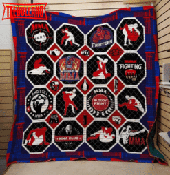 MMA Bloody Fight Quilt Blanket