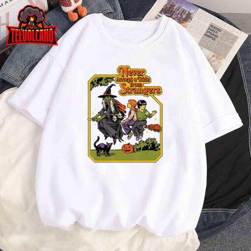 Never Accept A Ride From Strangers Funny Halloween T-Shirt