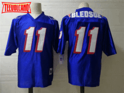 New England Patriots Drew Bledsoe Blue Throwback Jersey