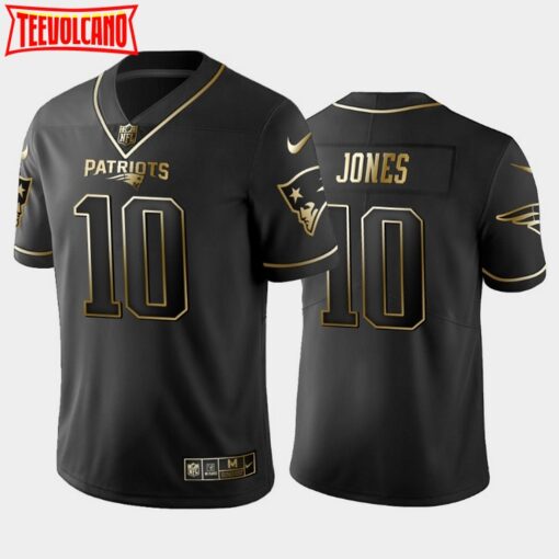 New England Patriots Mac Jones Black Golden Limited Jersey