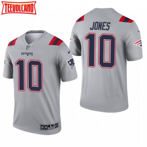 New England Patriots Mac Jones Gray Inverted Limited Jersey