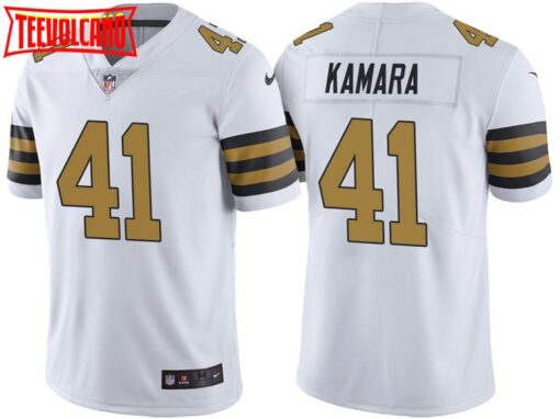 New Orleans Saints Alvin Kamara White Color Rush Limited Jersey