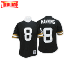 New Orleans Saints Archie Manning Black 1971 Throwback Jersey