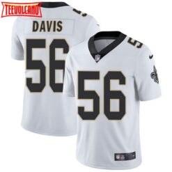 New Orleans Saints Demario Davis White Limited Jersey