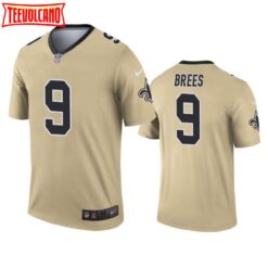 New Orleans Saints Drew Brees Gold Inverted Limited Jersey