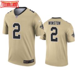 New Orleans Saints Jameis Winston Gold Inverted Limited Jersey