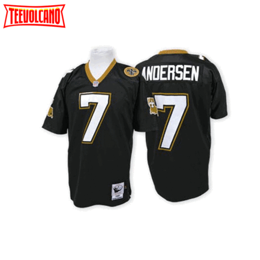 New Orleans Saints Morten Andersen Black 1991 Throwback Jersey