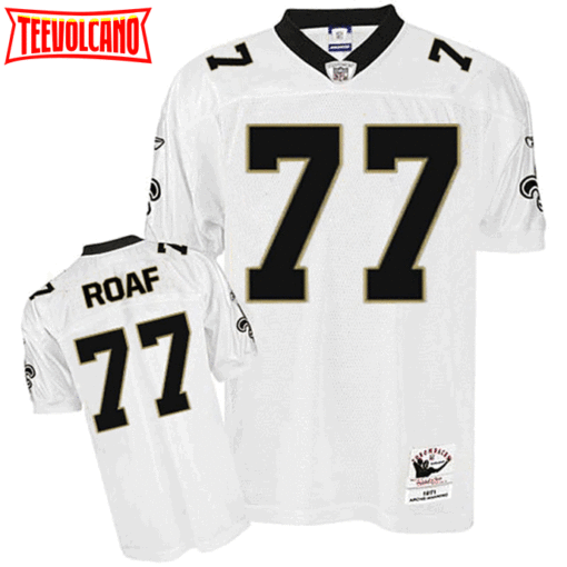 New Orleans Saints Willie Roaf White 1971 Throwback Jersey