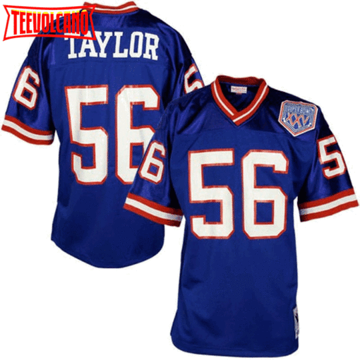 New York Giants Lawrence Taylor Blue 1990 Super Bowl XXV Throwback Jersey