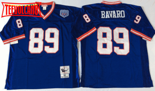 New York Giants Mark Bavaro Blue 1990 Super Bowl XXV Throwback Jersey