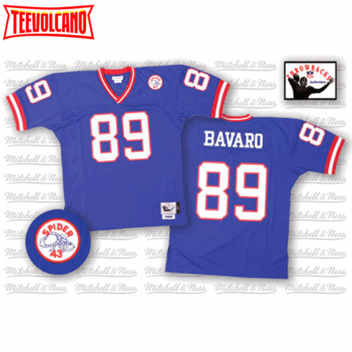 New York Giants Mark Bavaro Royal Spider Patch Throwback Jersey