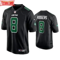 New York Jets Aaron Rodgers Black Fashion Jersey