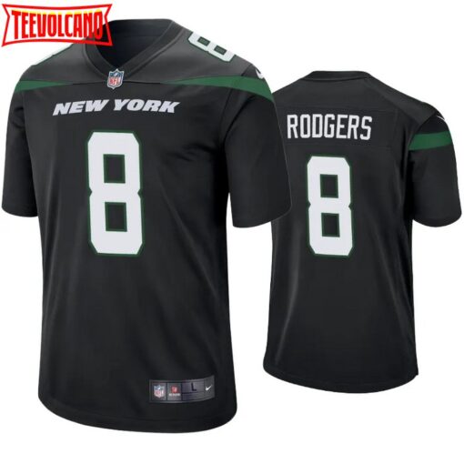 New York Jets Aaron Rodgers Black Jersey