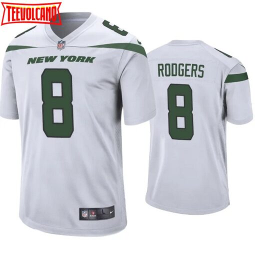 New York Jets Aaron Rodgers White Jersey