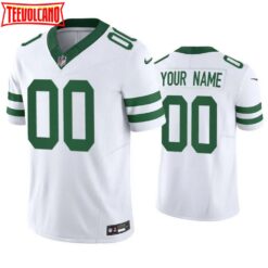 New York Jets Custom White Legacy Limited Jersey