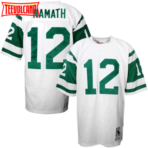 New York Jets Joe Namath White Throwback Jersey