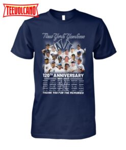 New York Yankees 120th Anniversary 1903 – 2023 Thank You For The Memories T- Shirt