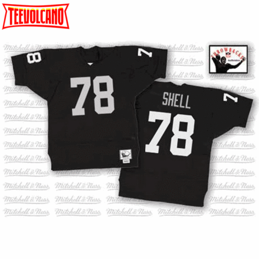 Oakland Raiders Art Shell Black Throwback Jersey