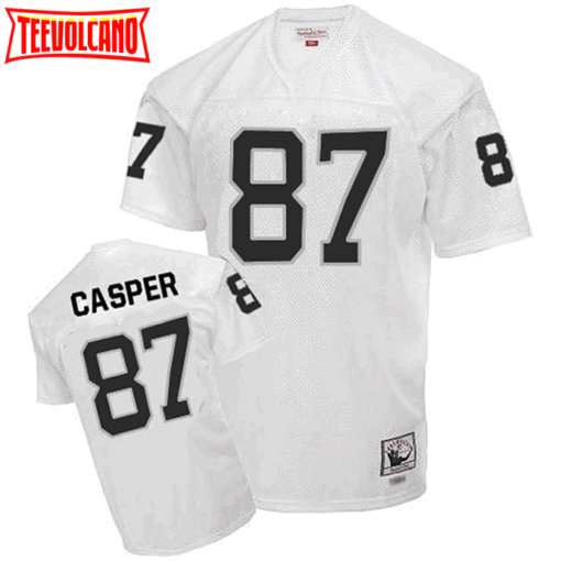 Oakland Raiders Dave Casper White 1974 Throwback Jersey