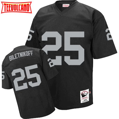 Oakland Raiders Fred Biletnikoff Black Throwback Jersey