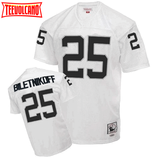 Oakland Raiders Fred Biletnikoff White Throwback Jersey