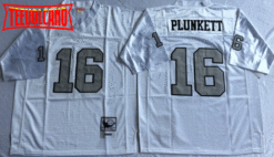 Oakland Raiders Jim Plunkett White Throwback Jersey