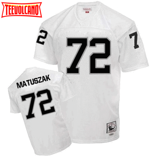 Oakland Raiders John Matuszak White Throwback Jersey