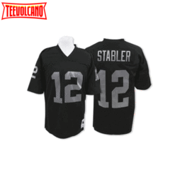 Oakland Raiders Kenny Stabler Black 1976 Throwback Jersey