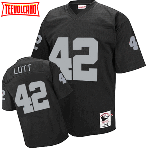 Oakland Raiders Ronnie Lott Black 1970 Throwback Jersey