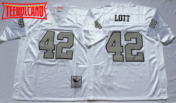 Oakland Raiders Ronnie Lott White Throwback Jersey