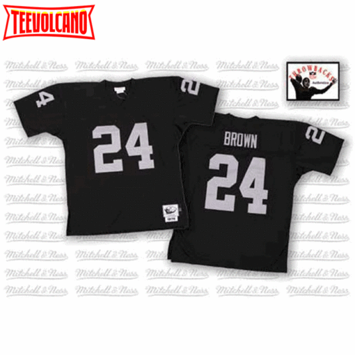 Oakland Raiders Willie Brown Black Throwback Jersey