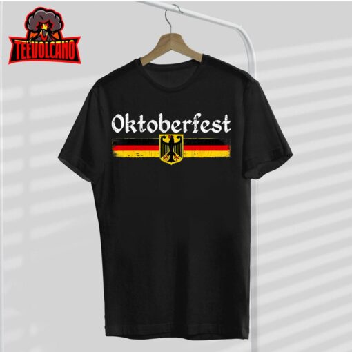 Oktoberfest German B.eer Men Women Vintage German Flag T-Shirt