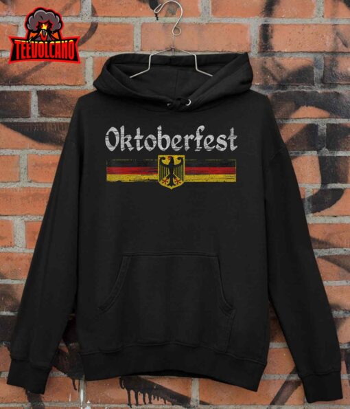 Oktoberfest German Beer Men Women Vintage German Flag T-Shirt