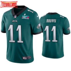 Philadelphia Eagles A.J. Brown Super Bowl LVII Green Limited Jersey