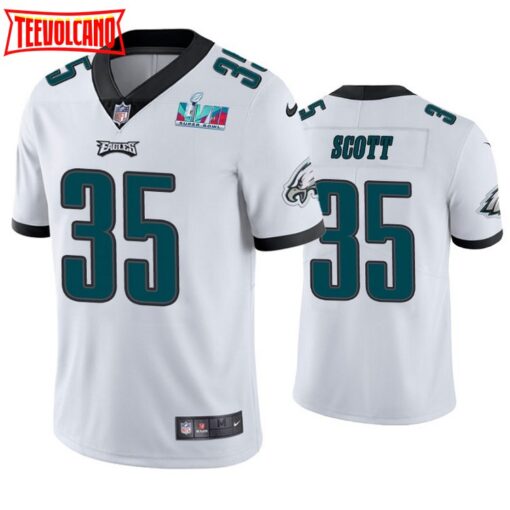 Philadelphia Eagles Boston Scott Super Bowl LVII White Limited Jersey