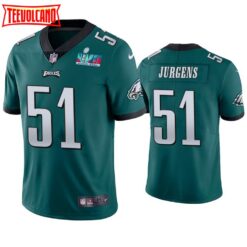 Philadelphia Eagles Cam Jurgens Super Bowl LVII Green Limited Jersey