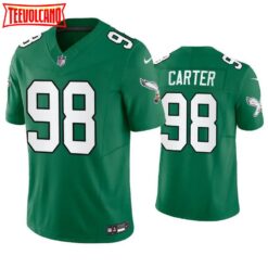 Philadelphia Eagles Jalen Carter Green Throwback Limited Jersey