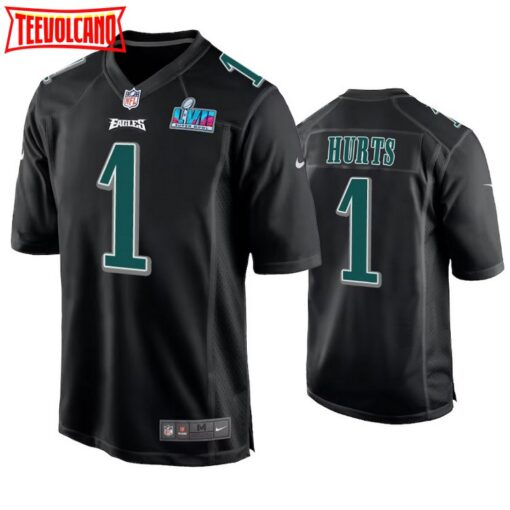 Philadelphia Eagles Jalen Hurts Super Bowl LVII Black Fashion Jersey