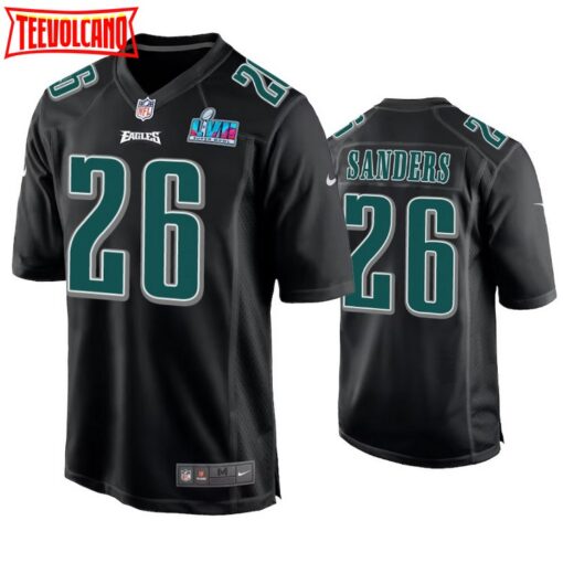 Philadelphia Eagles Miles Sanders Super Bowl LVII Black Fashion Jersey