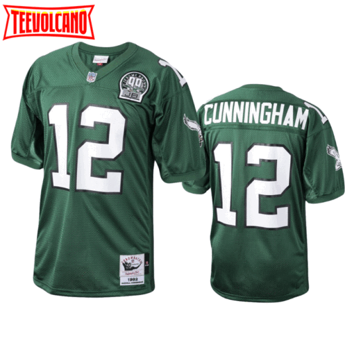 Philadelphia Eagles Randall Cunningham Green 1992 Memorial Patch Throwback Jersey