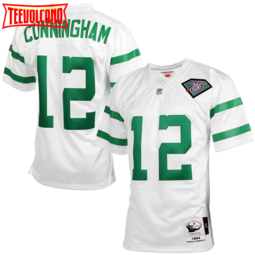 Philadelphia Eagles Randall Cunningham White 75th Anniversary Throwback Jersey