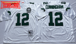 Philadelphia Eagles Randall Cunningham White Memorial Patch Throwback Jersey