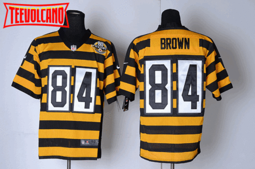 Pittsburgh Steelers Antonio Brown Yellow 80th Anniversary Throwback Jersey