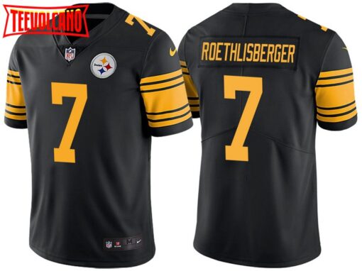 Pittsburgh Steelers Ben Roethlisberger Black Color Rush Limited Jersey