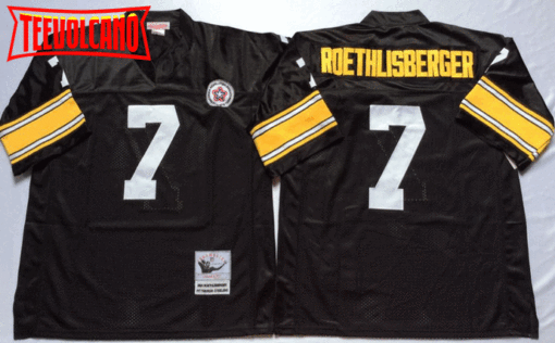 Pittsburgh Steelers Ben Roethlisberger Black Throwback Jersey