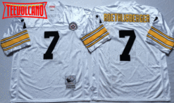 Pittsburgh Steelers Ben Roethlisberger White Throwback Jersey