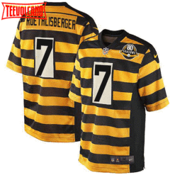 Pittsburgh Steelers Ben Roethlisberger Yellow 80th Anniversary Throwback Jersey